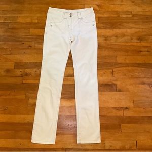 LAURÈL White Straight Leg Jeans - Size 6 (European 36)